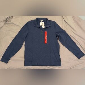 Calvin Klein NWT • Navy Blue Henley Sweater 1/4 Zip • Men’s Size M